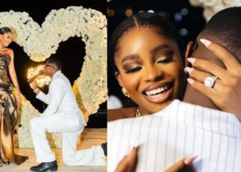 Juma Jux Proposes to Priscillia Ojo Again- This Time in Front of Family and Friends